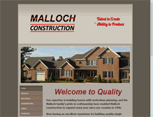 Tablet Screenshot of mallochconstruction.com